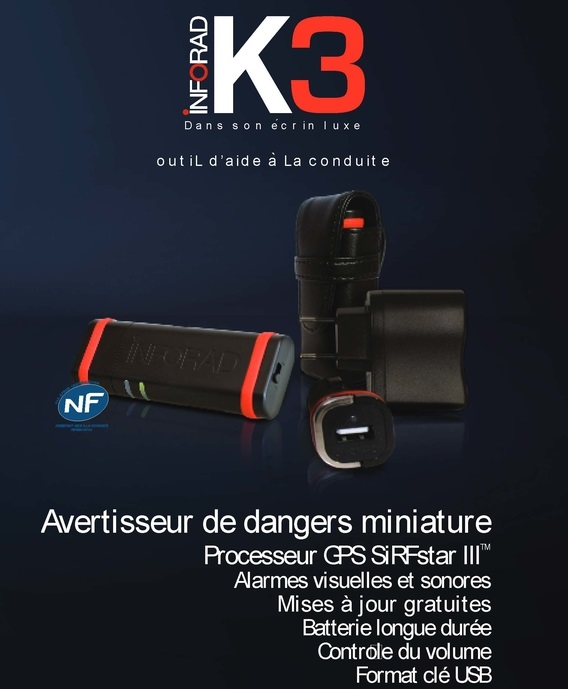 Inforad K3 Deluxe Speed Camera Warning Device 